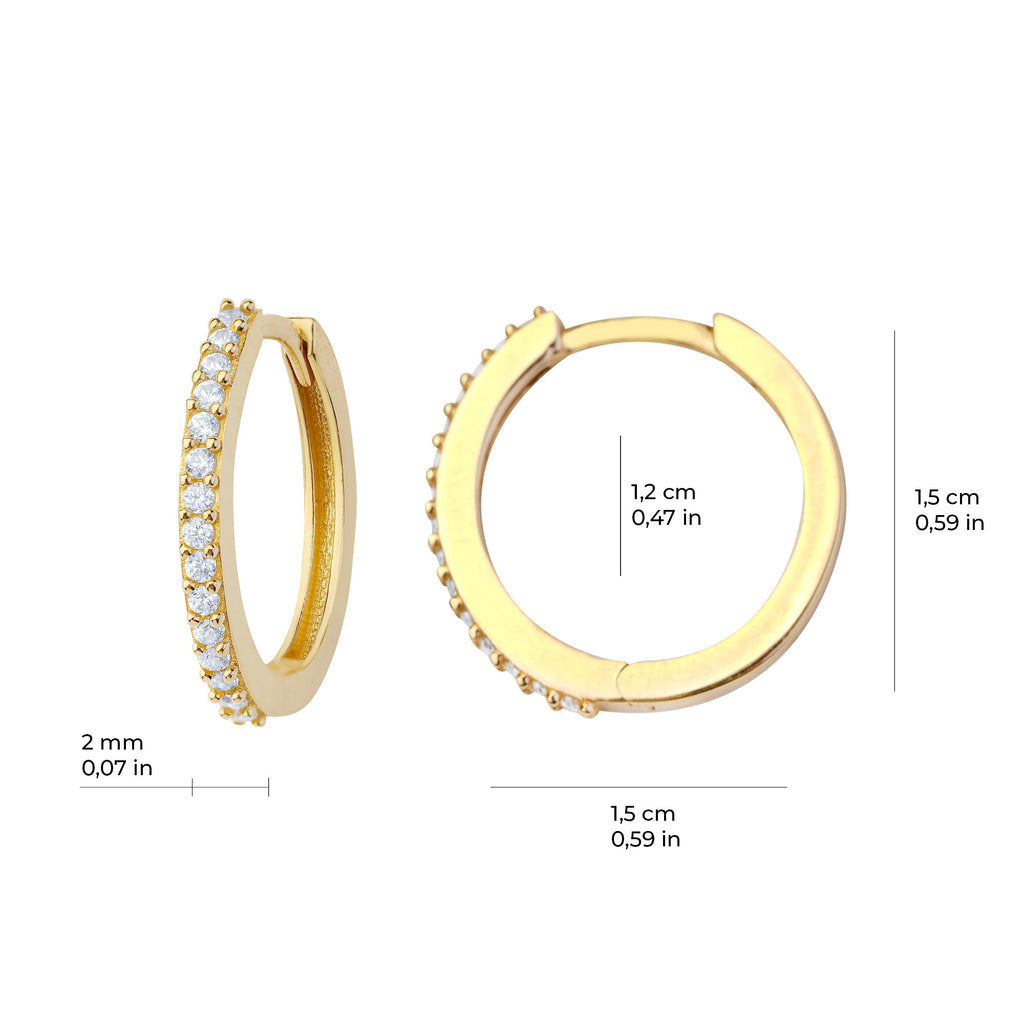 Hoop Earrings 14K Solid Gold