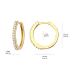 Hoop Earrings 14K Solid Gold