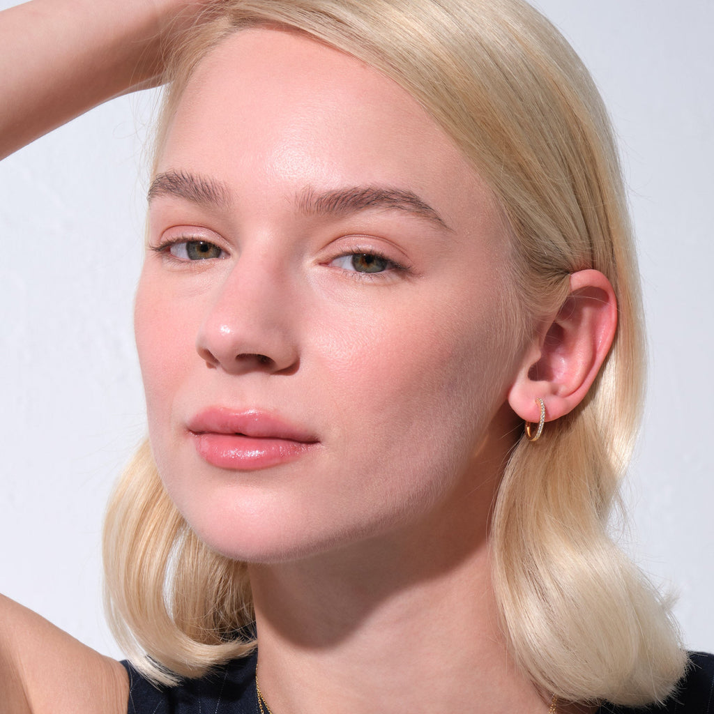 Hoop Earrings 14K Solid Gold