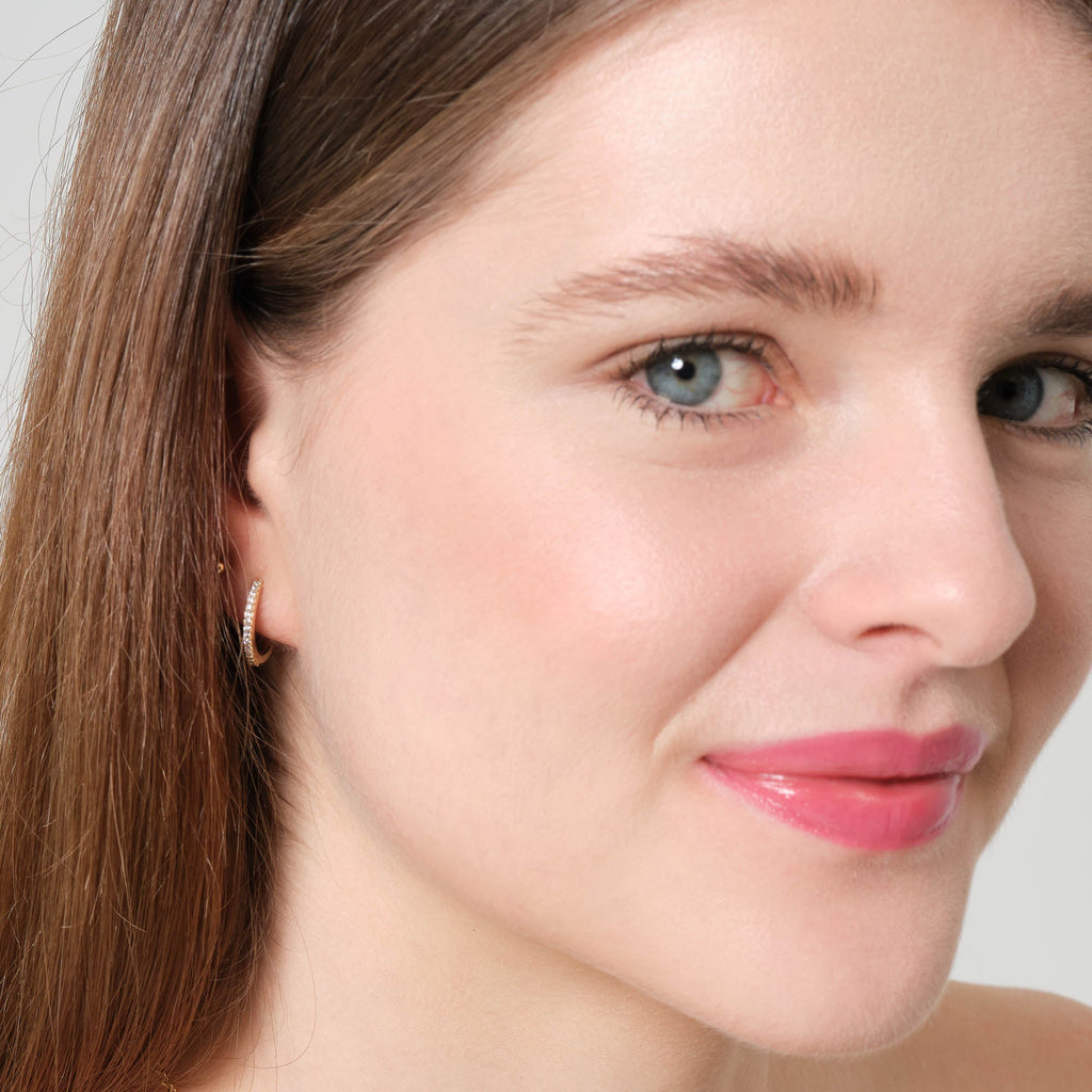 Hoop Earrings 14K Solid Gold