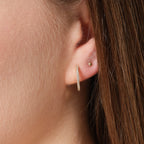 Hoop Earrings 14K Solid Gold