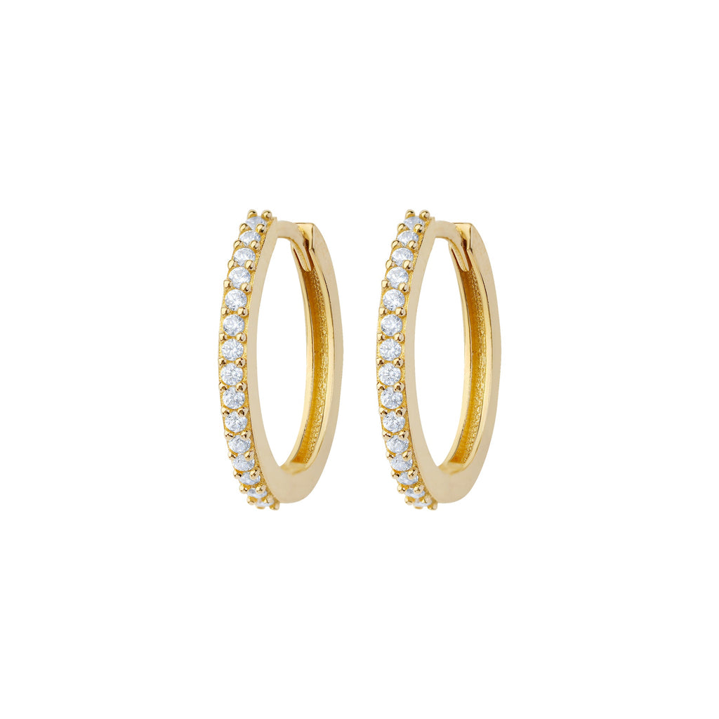 Hoop Earrings 14K Solid Gold
