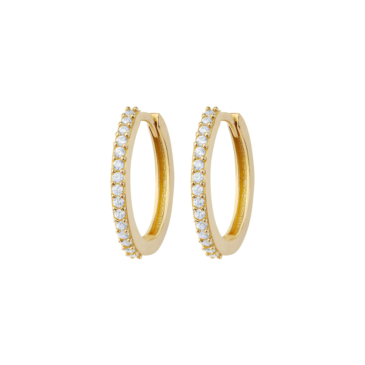Hoop Earrings 14K Solid Gold