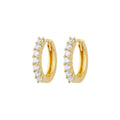 Pavé Hoop Earrings 14K Solid Gold