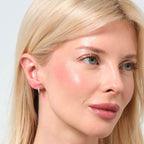 Tiny Pavé Hoop Earrings 14K Solid Gold