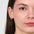 Plain Oval Hoop Earrings 14K Solid Gold