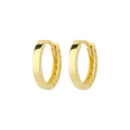 Plain Hoop Earrings 14K Solid Gold