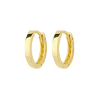Plain Hoop Earrings 14K Solid Gold