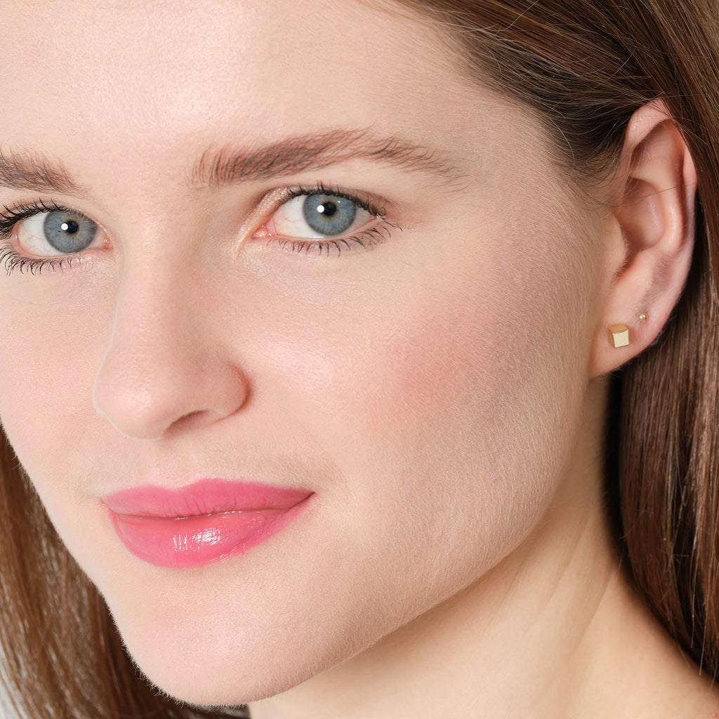 Cube Earrings 14K Solid Gold