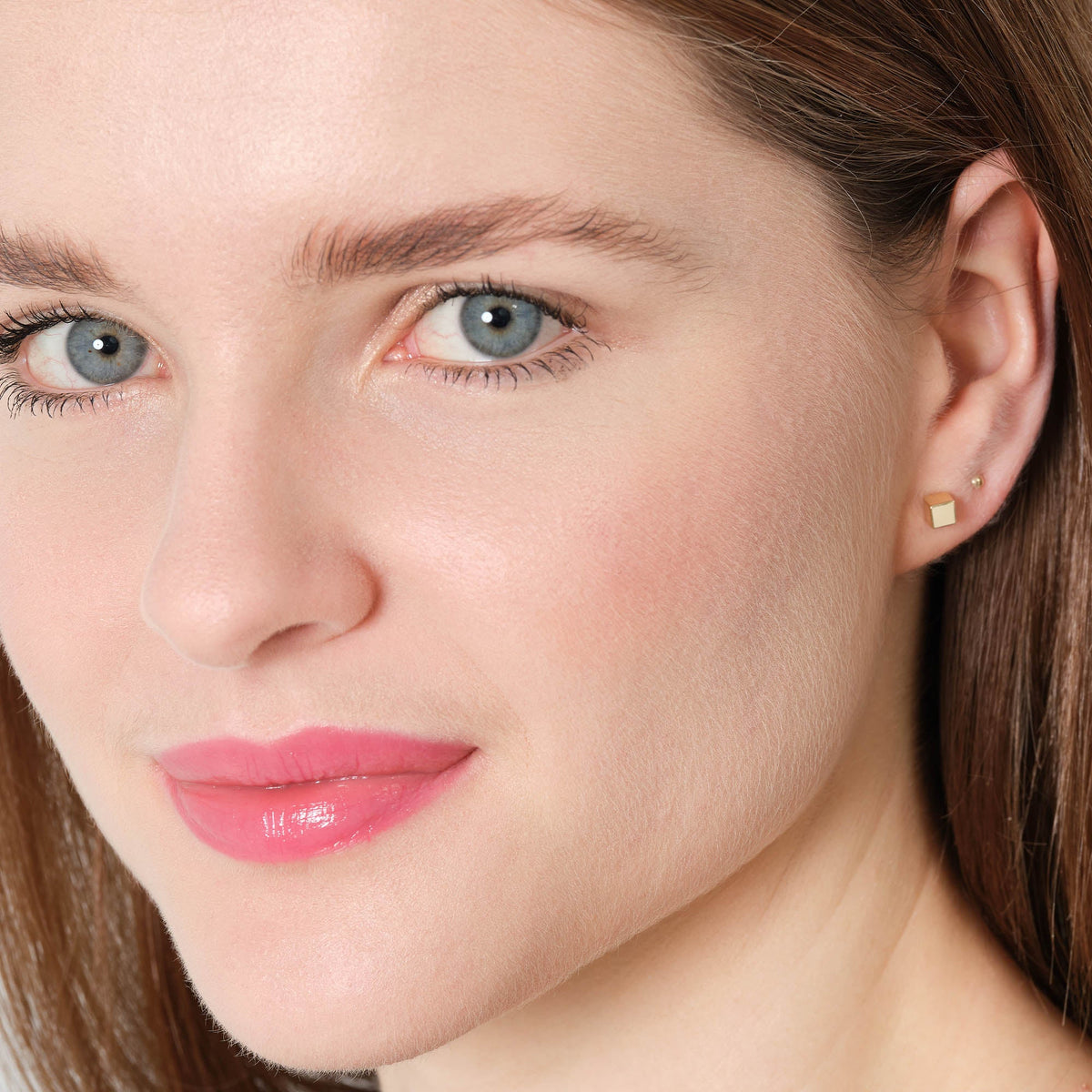 Cube Earrings 14K Solid Gold