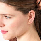 Cube Earrings 14K Solid Gold