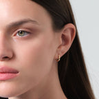 Wavy Twisted Hoop Earrings 14K Solid Gold