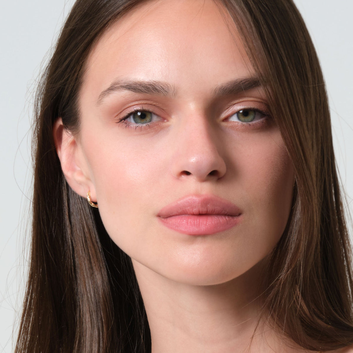 Prism Cut Hoop Earrings 14K Solid Gold