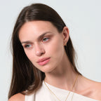 Prism Cut Hoop Earrings 14K Solid Gold