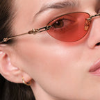 Classic Sparkling Hoop Earrings 14K Solid Gold
