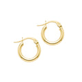 Classic Sparkling Hoop Earrings 14K Solid Gold