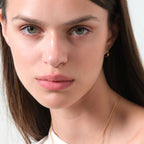Plain Tube Hoop Earrings 14K Solid Gold