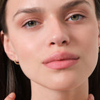 Sparkling Pyramid Cut Hoop Earrings 14K Solid Gold