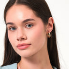 Spiral Fluted Hoop Earrings Solid Gold