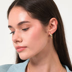 Spiral Fluted Hoop Earrings Solid Gold