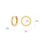 Hoop Earrings Solid Gold