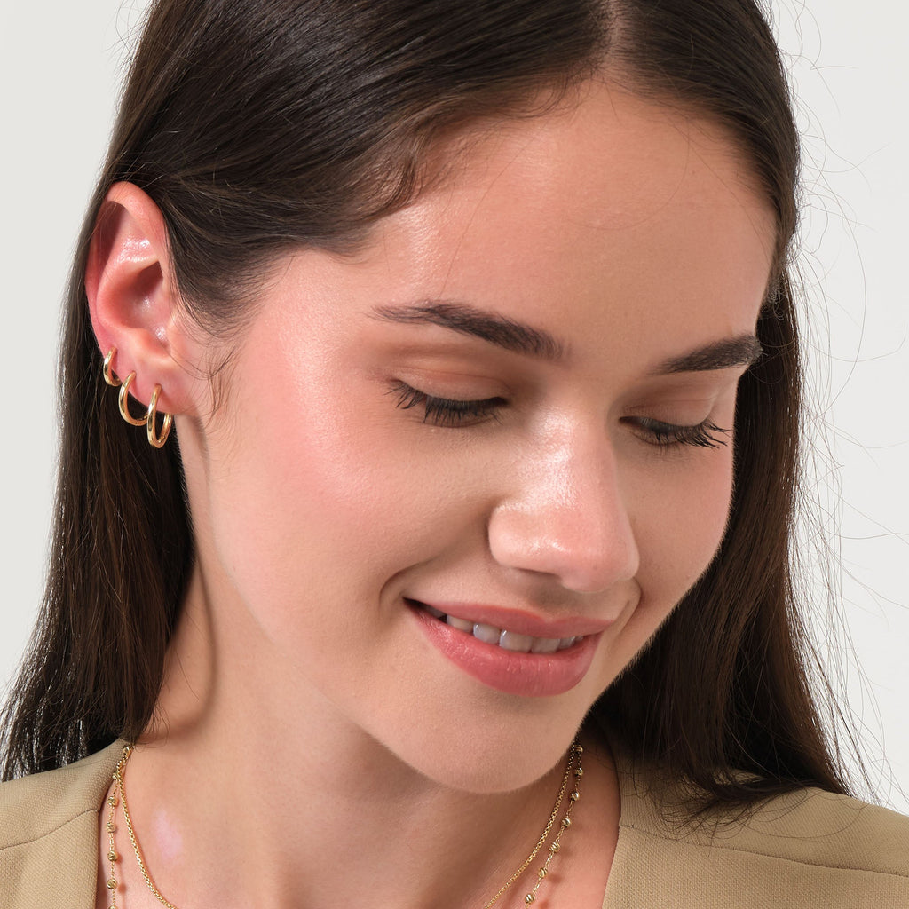 Hoop Earrings Solid Gold