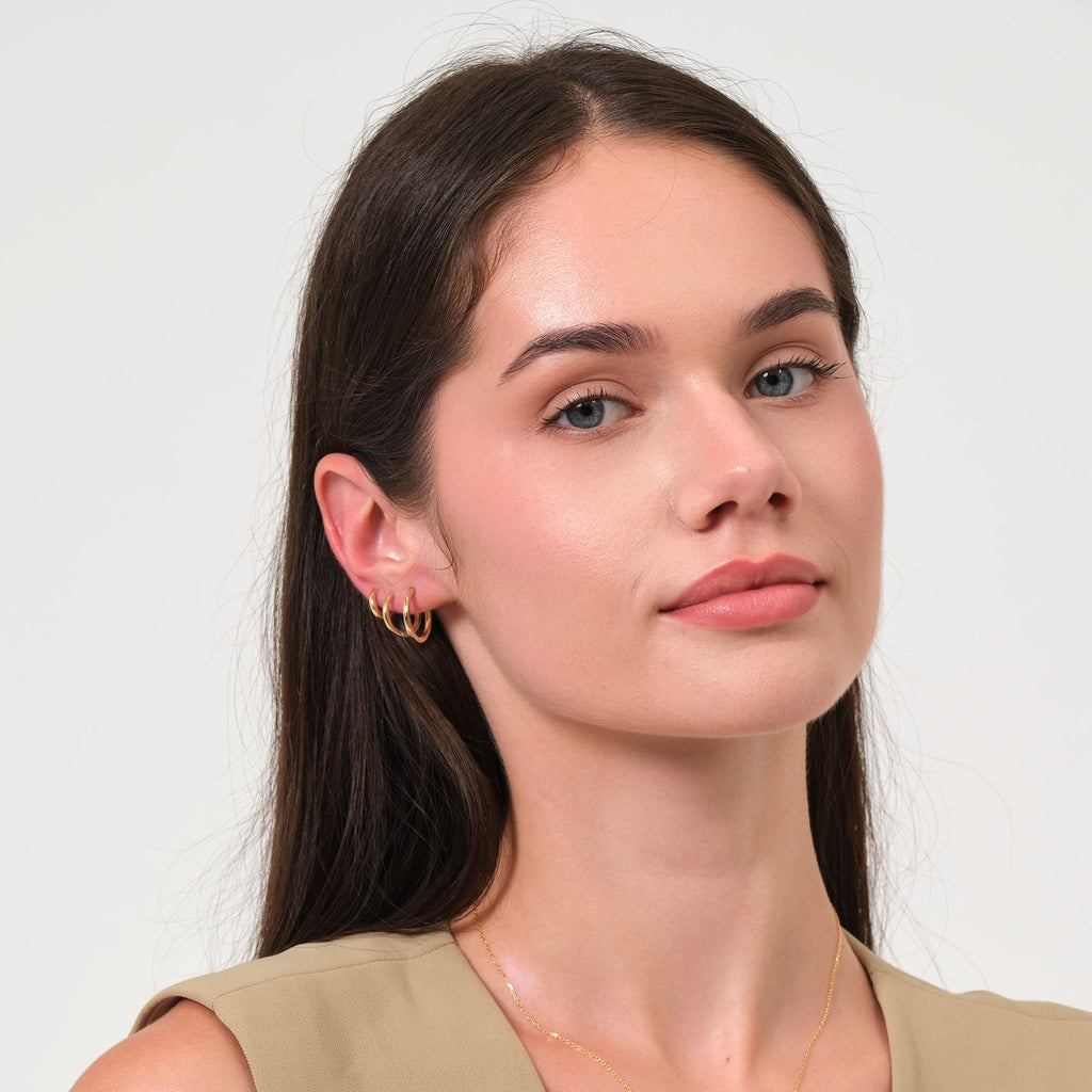 Hoop Earrings Solid Gold