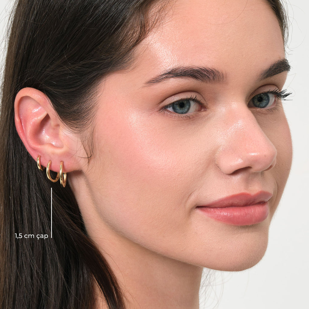Hoop Earrings Solid Gold