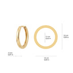 Hoop Earrings Solid Gold