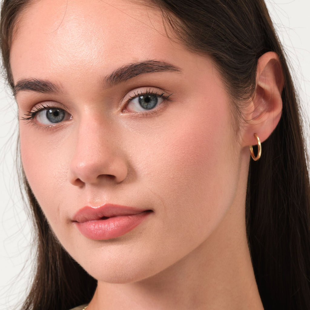 Hoop Earrings Solid Gold