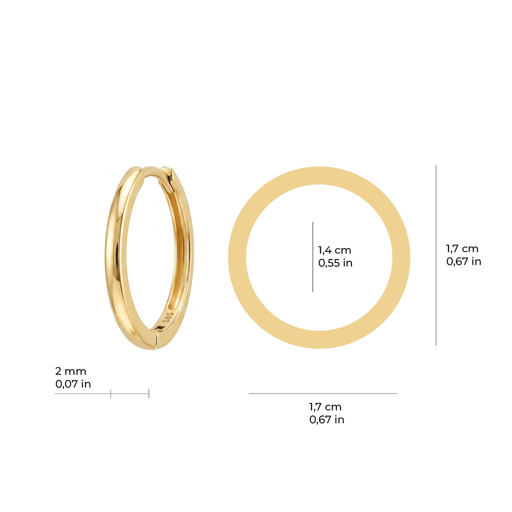 Hoop Earrings Solid Gold