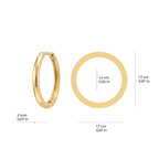 Hoop Earrings Solid Gold