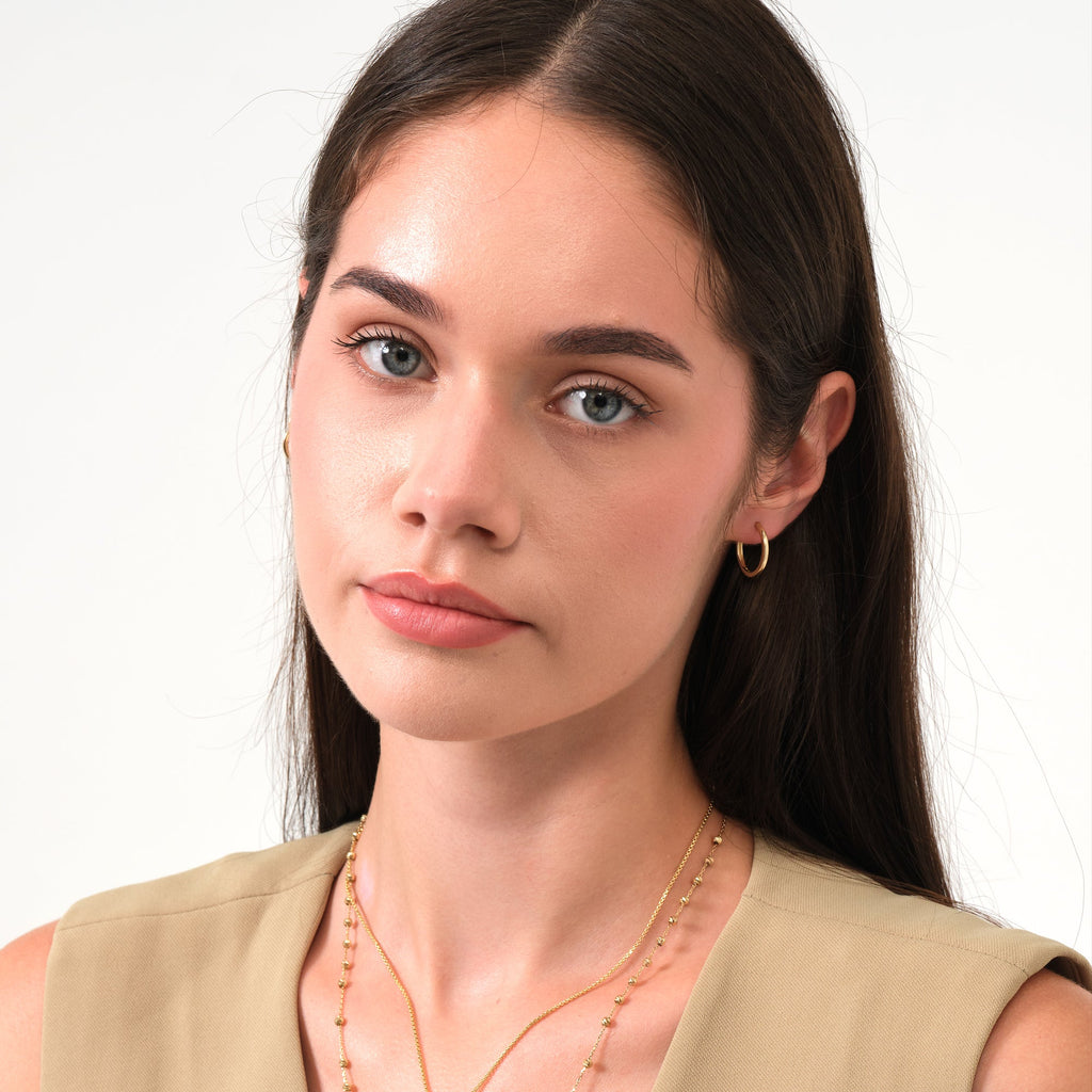 Hoop Earrings Solid Gold