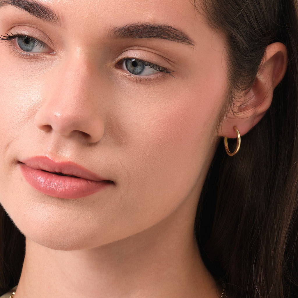 Hoop Earrings Solid Gold