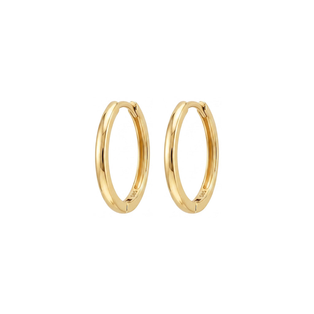 Hoop Earrings Solid Gold