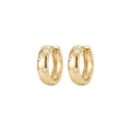 Cosmo Flush Set Hoop Earrings Solid Gold