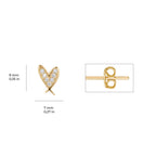 Heart Earrings Solid Gold