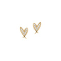 Heart Earrings Solid Gold