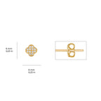 Mini Clover Earrings Solid Gold