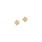 Mini Clover Earrings Solid Gold