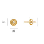 Twisted Solitaire Earrings Solid Gold