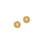 Twisted Solitaire Earrings Solid Gold