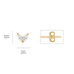 Double Marquise Earrings Solid Gold