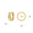 North Star Hoop Earrings Solid Gold