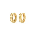 North Star Hoop Earrings Solid Gold