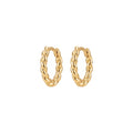 Twisted Hoop Earrings Solid Gold