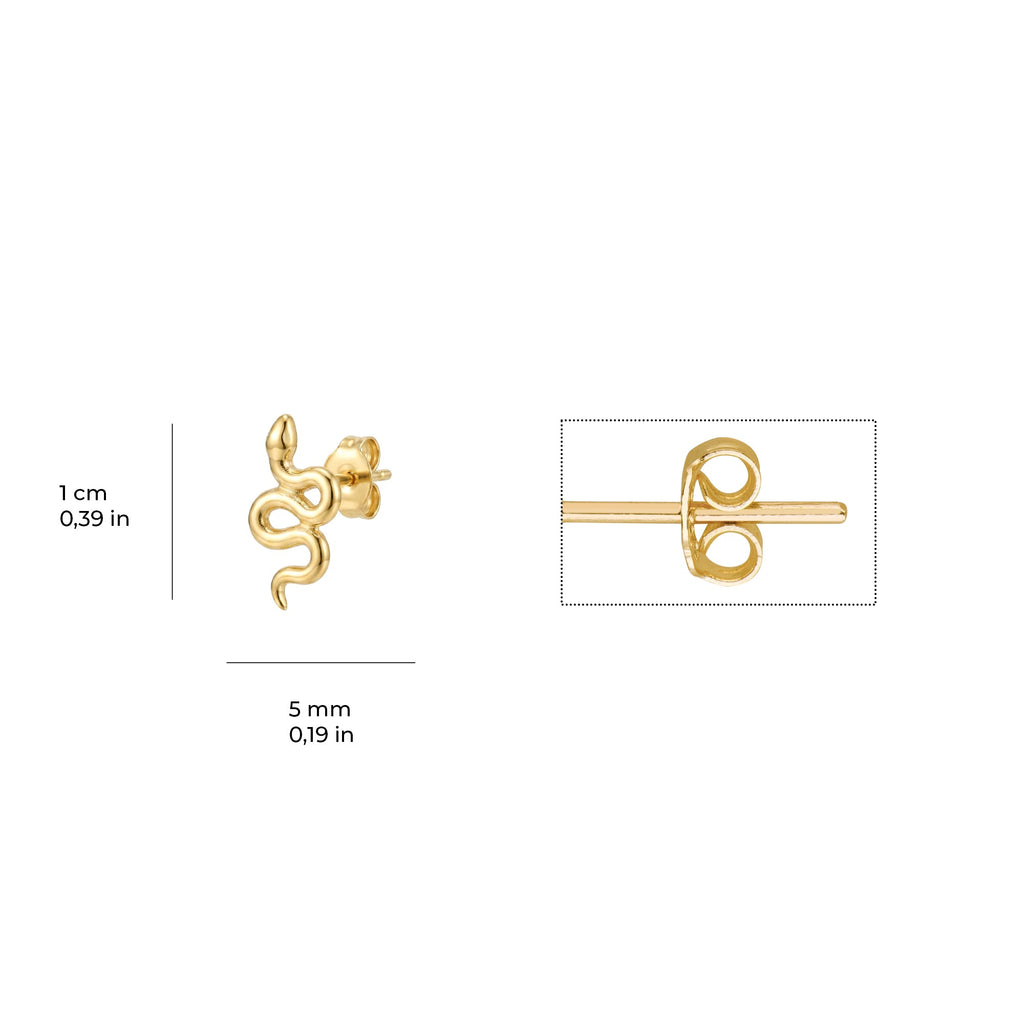 Snake Earrings Solid Gold