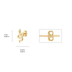 Snake Earrings Solid Gold