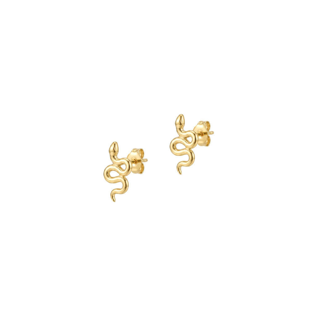 Snake Earrings Solid Gold