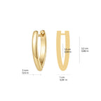 Vesta Hoop Earrings Solid Gold